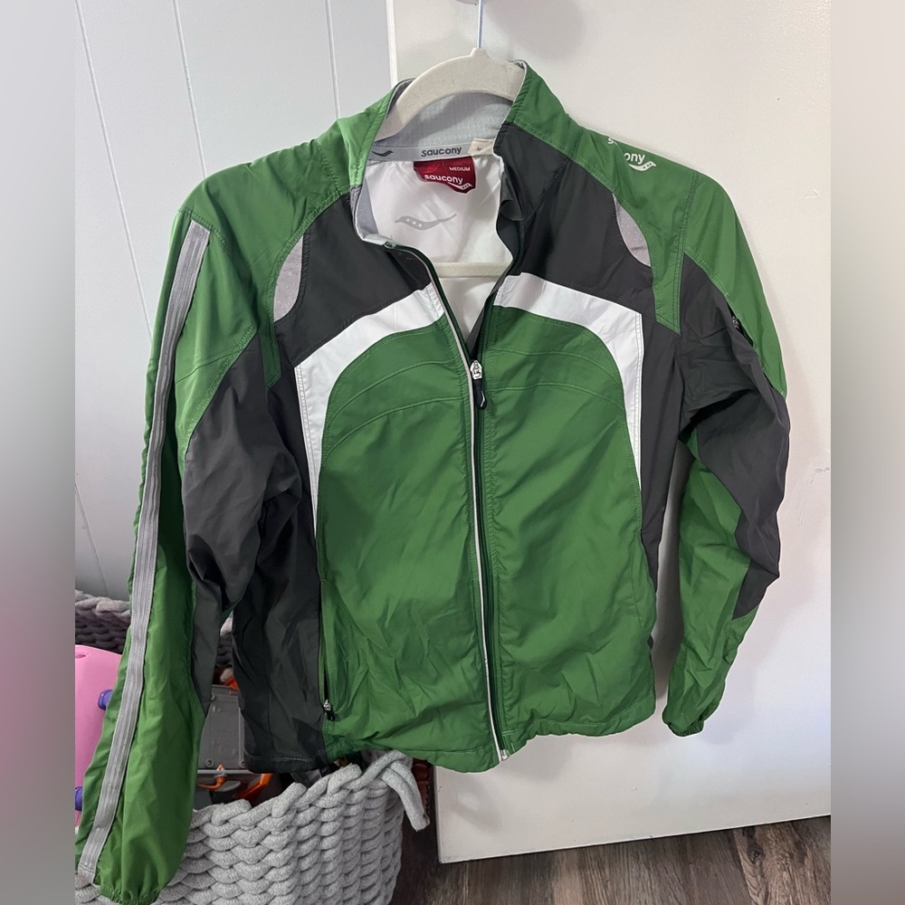 Saucony Gray and Green Jacket